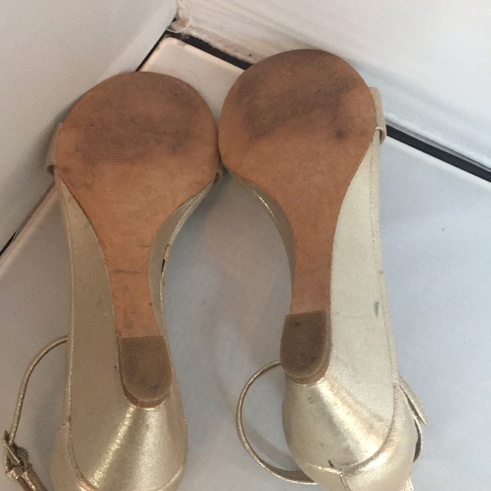 Ann Taylor Gold Wedge/Ankle Strap - Picture 6 of 6